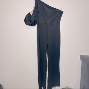 Womens Black Boutique One Shoulder Jumpsuit